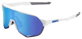 100% Goggles - S2 - Matte White - Blue HiPER Mirror Lenses