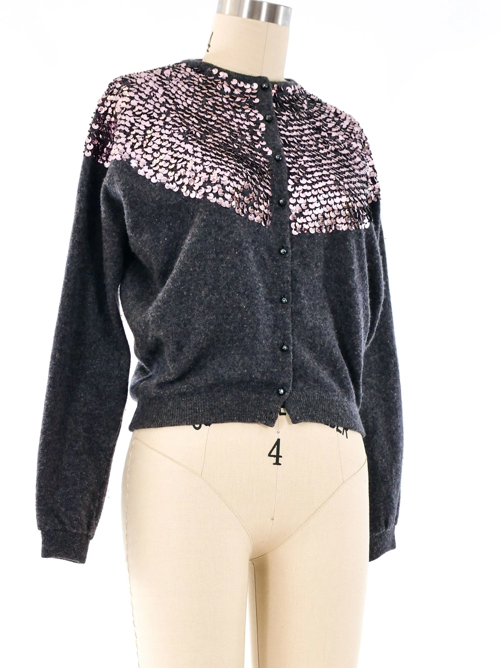 1950’s Sequin Accented Cashmere Cardigan