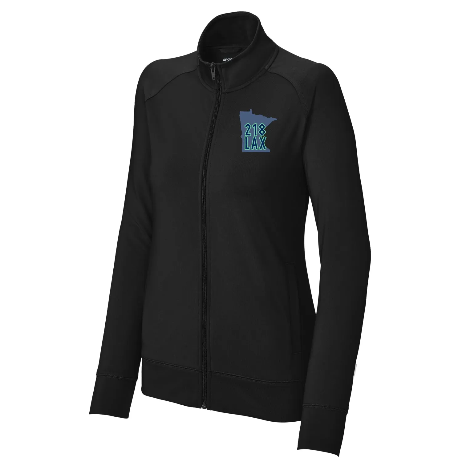 218 Lax Valkyries Ladies Sport-Wick Stretch Full-Zip Cadet Jacket