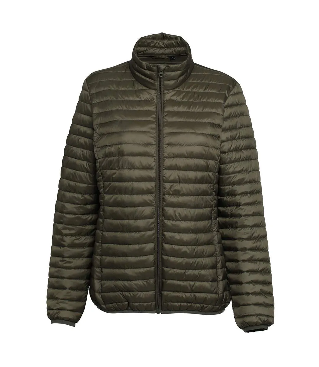 2786 Womens/Ladies Tribe Hooded Fineline Padded Jacket (Olive) - UTRW3847