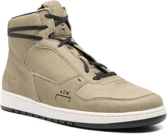 A-COLD-WALL* Luol high-top leather sneakers Green