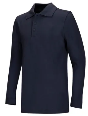 A+ Jersey Polo Navy Long Sleeve