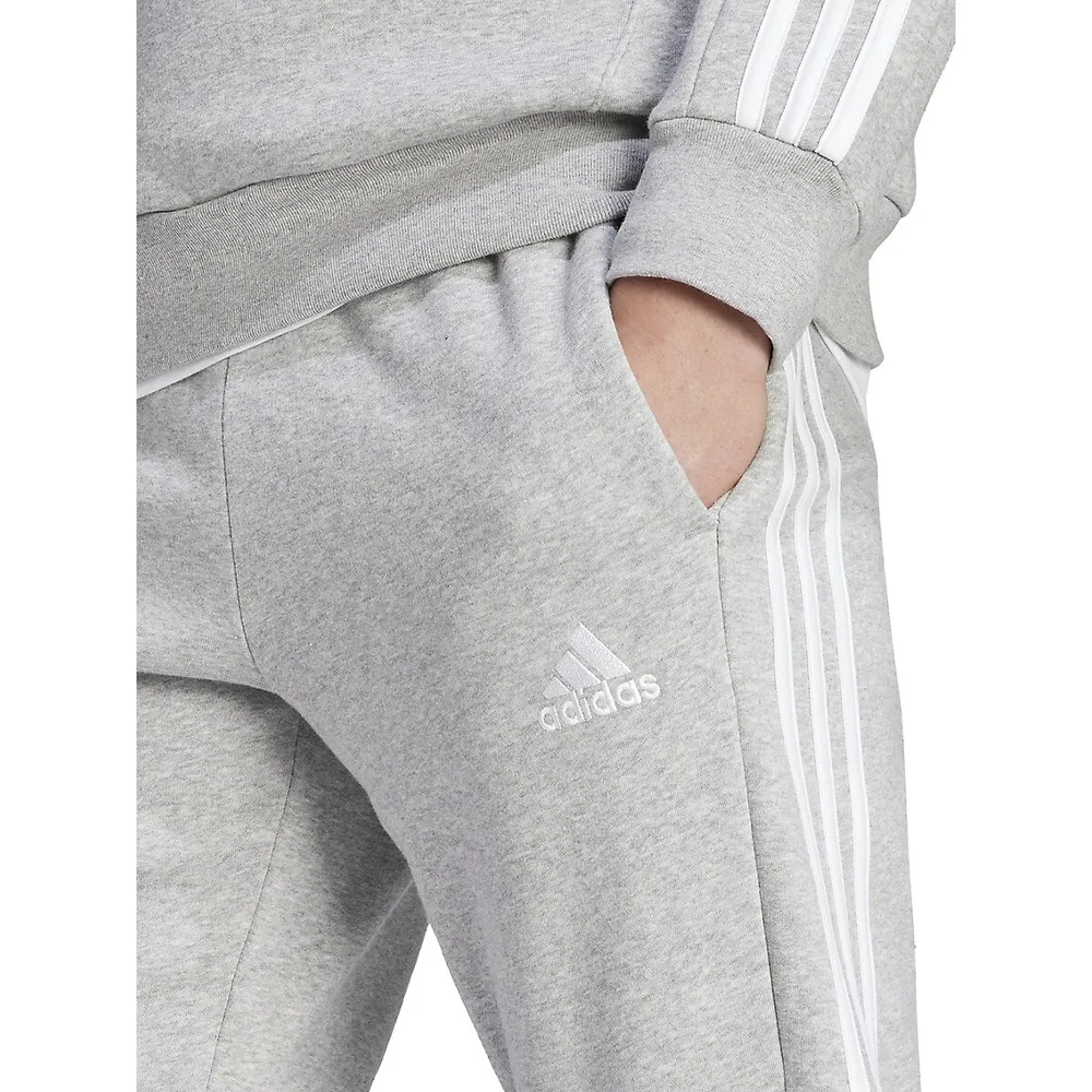 adidas Essentials Fleece 3-Stripes Tapered Cuff Joggers