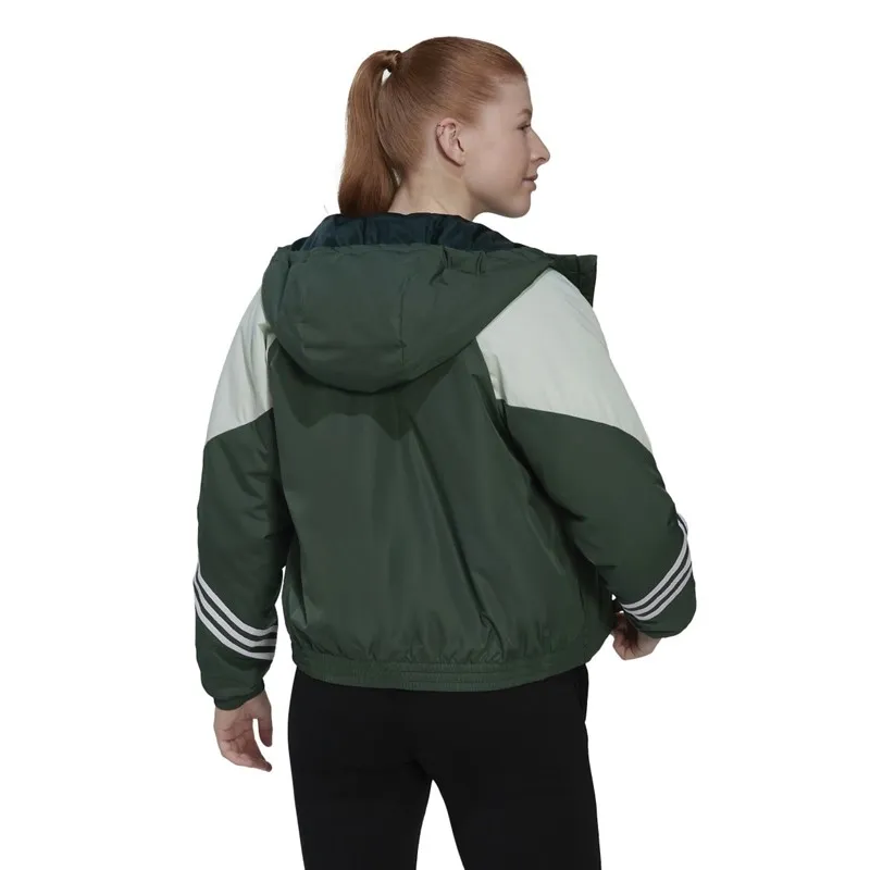 adidas Womens Back To Sport Hooded Jacket Green Oxide/Linen Green