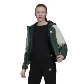 adidas Womens Back To Sport Hooded Jacket Green Oxide/Linen Green