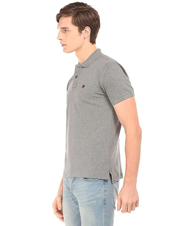 Aeropostale Heathered Pique Polo Shirt