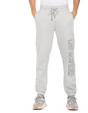 Aeropostale Men Grey Elasticized Drawstring Waist Solid Joggers