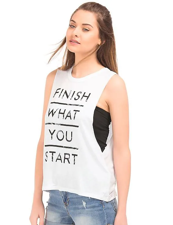 Aeropostale Printed Muscle Tank Top