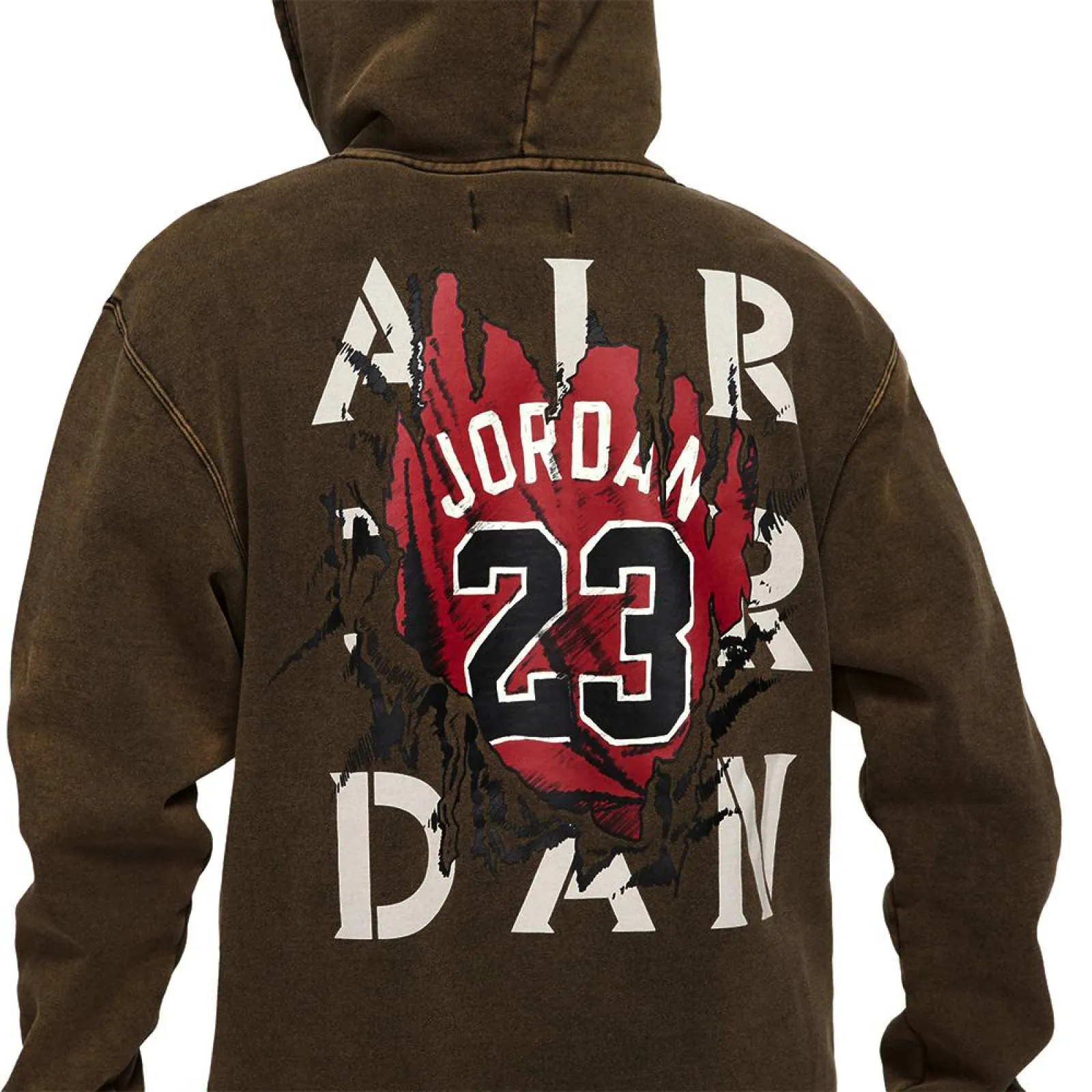 Air Jordan AJ5 Jersey Graphic Fleece Hoodie ''Washed Black/Green''