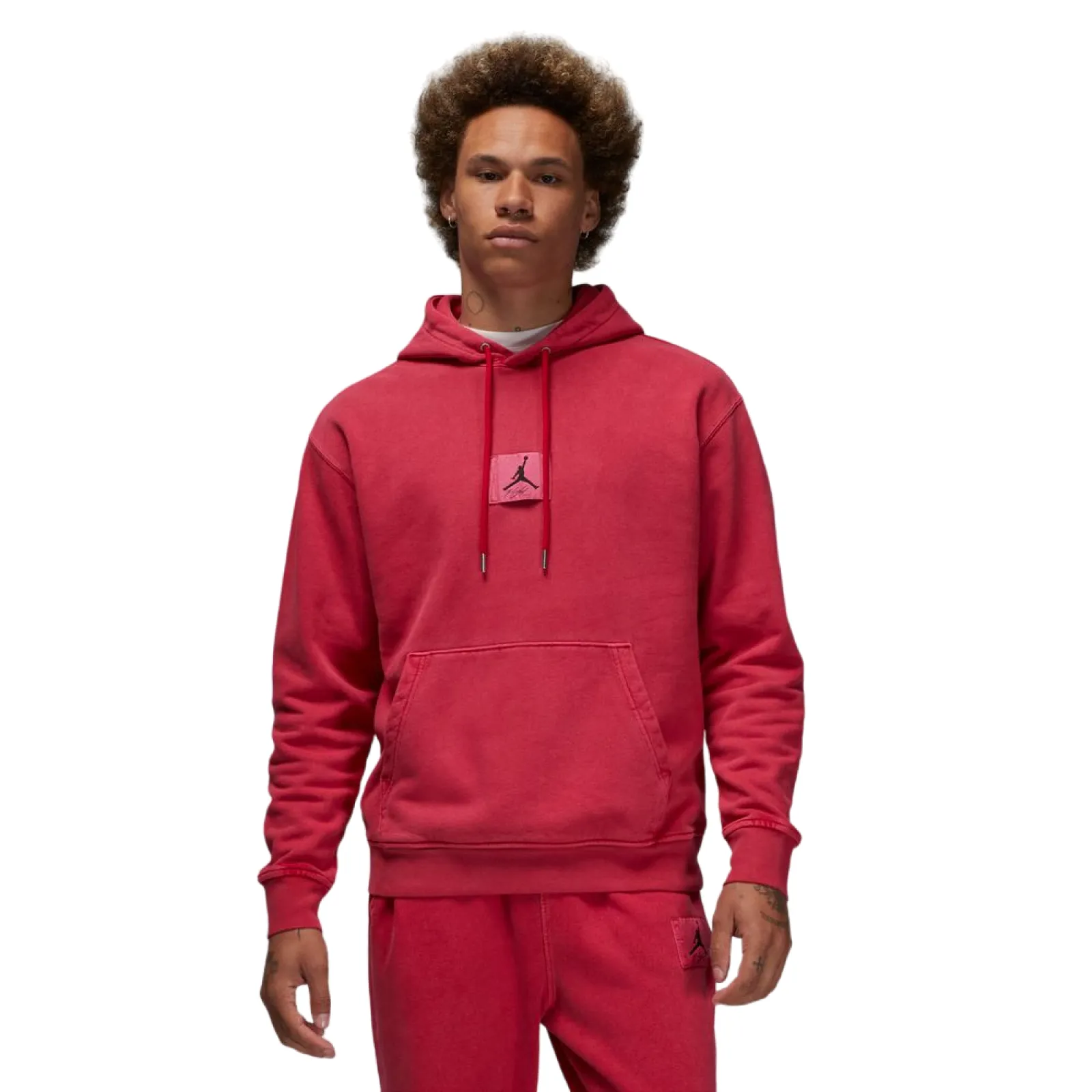 Air Jordan Flight Washed Fleece Hoodie "Cardinal Red"