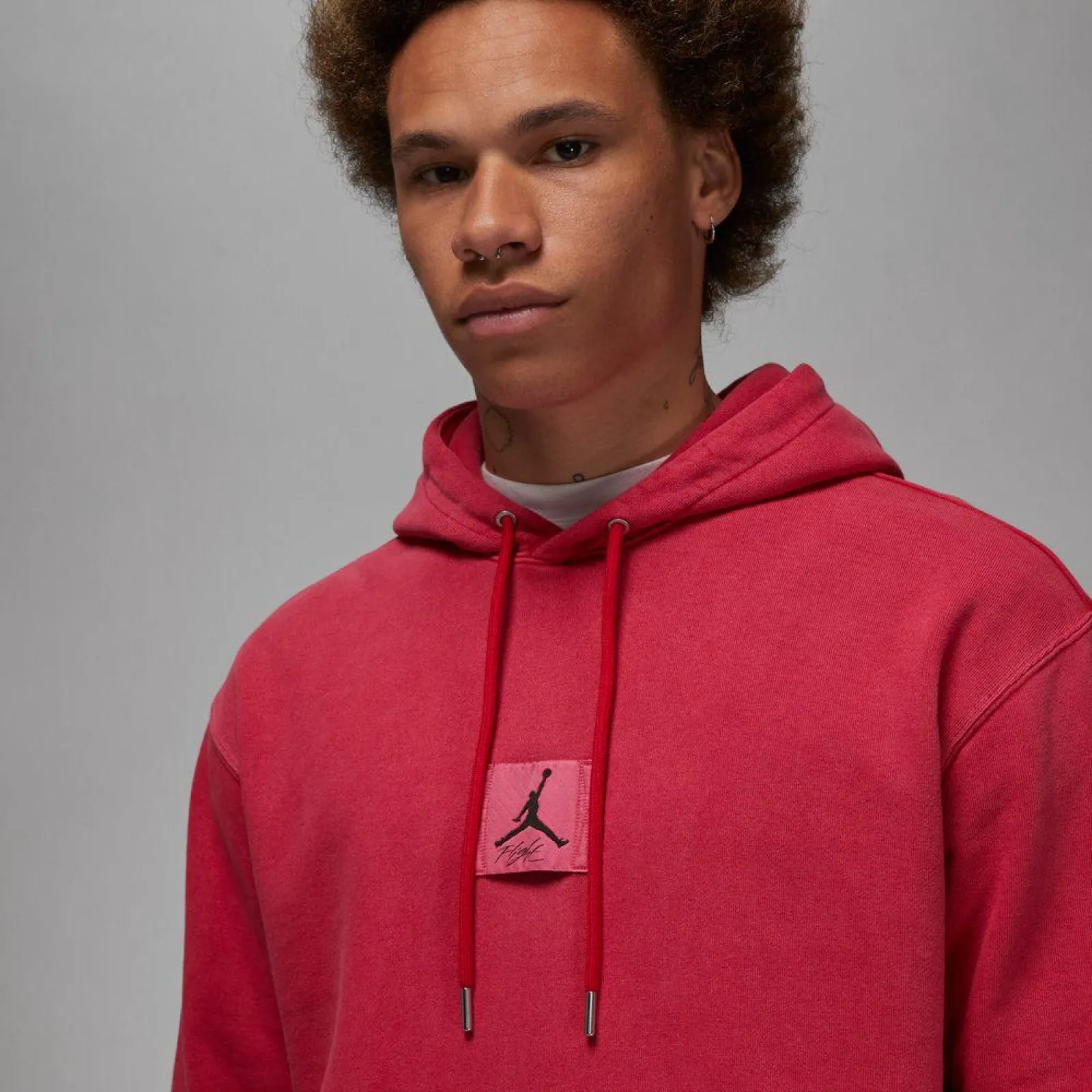 Air Jordan Flight Washed Fleece Hoodie "Cardinal Red"