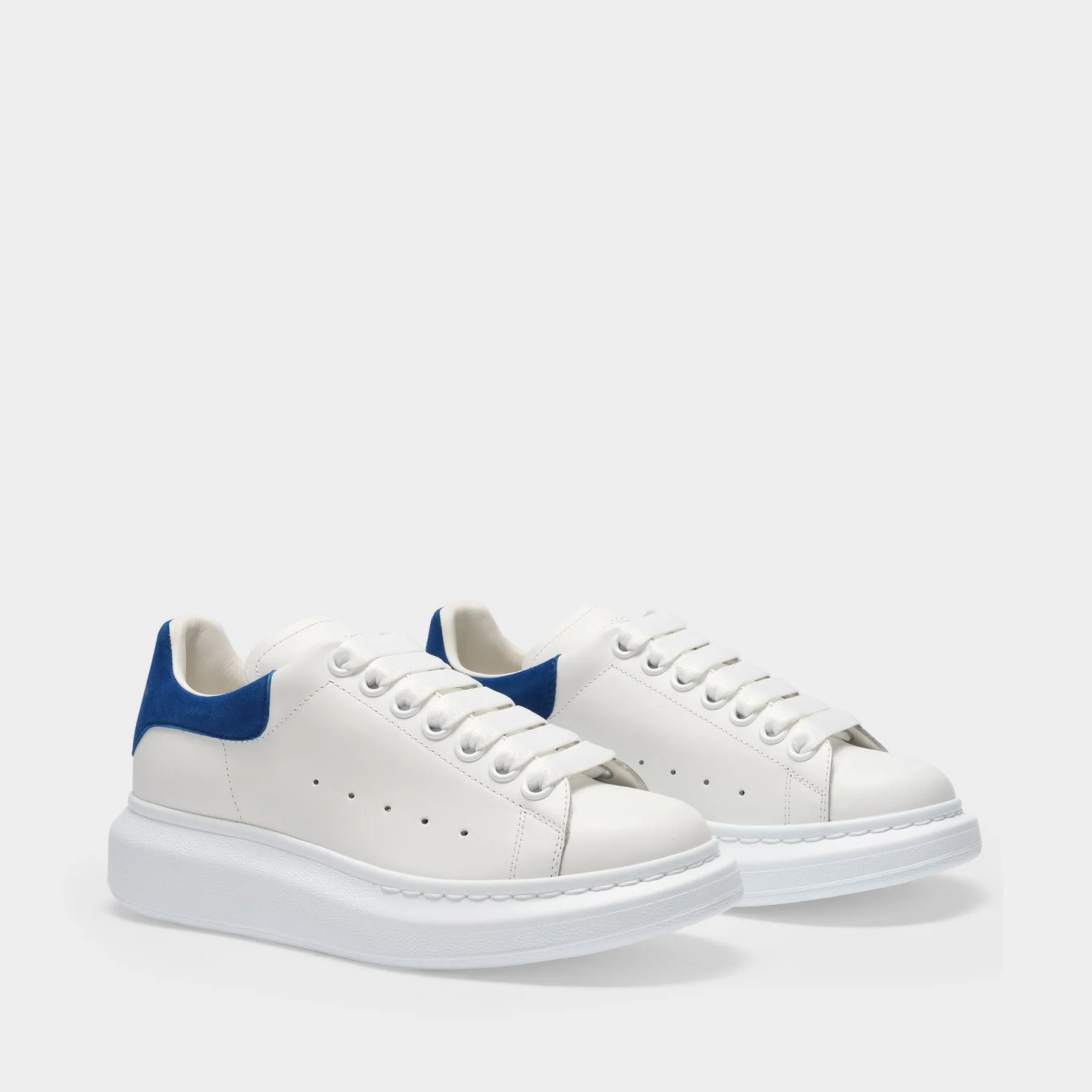 Alexander McQueen  Oversized Sneakers - Alexander Mcqueen - White/Blue Paris - Leather