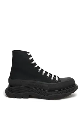 Alexander mcqueen  Tread Slick hi-top cotton Sneakers  - Black