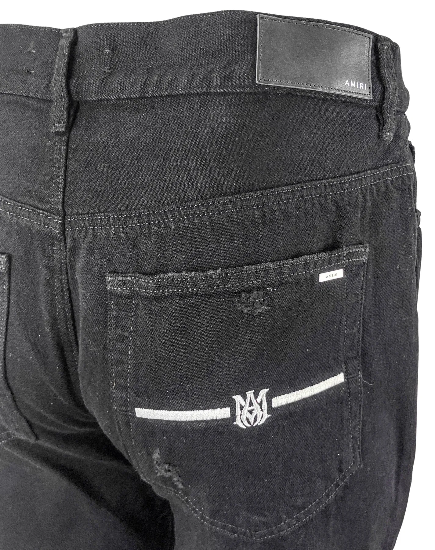 Amiri MA Bar Pocket Straight Jeans in Black