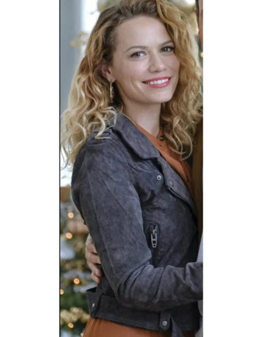 An Unexpected Christmas 2021 Bethany Joy Lenz Leather Jacket | Ujacket