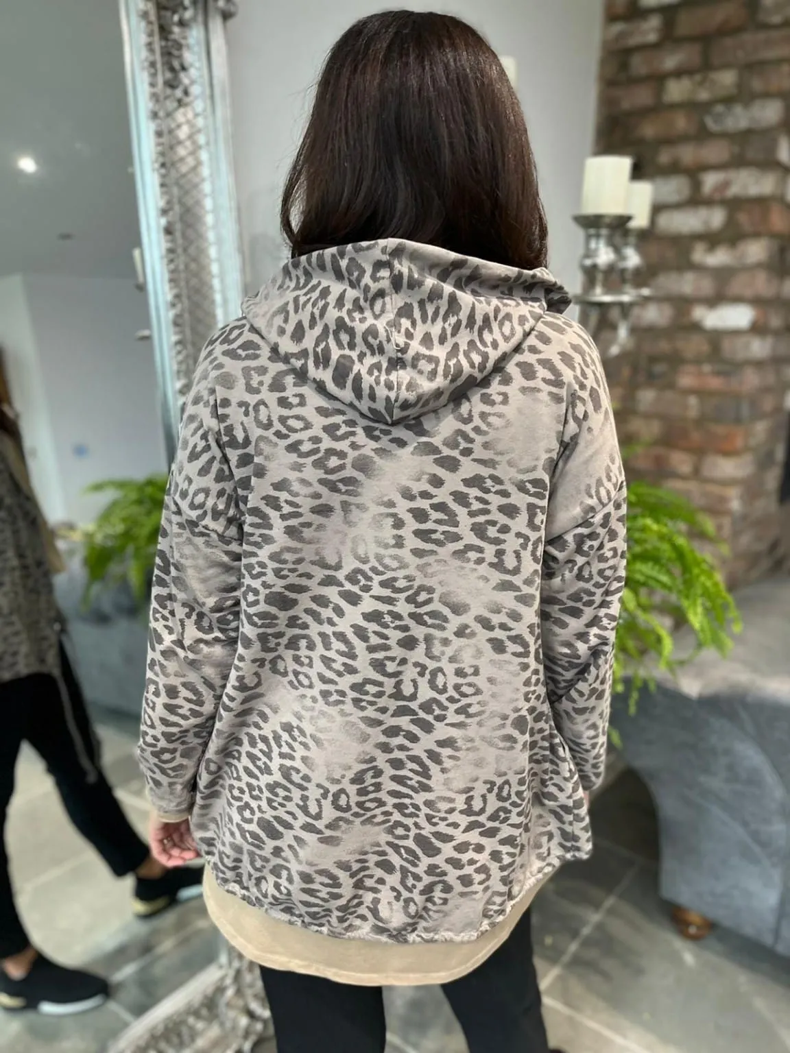 Animal Print Hooded Jacket Lorel