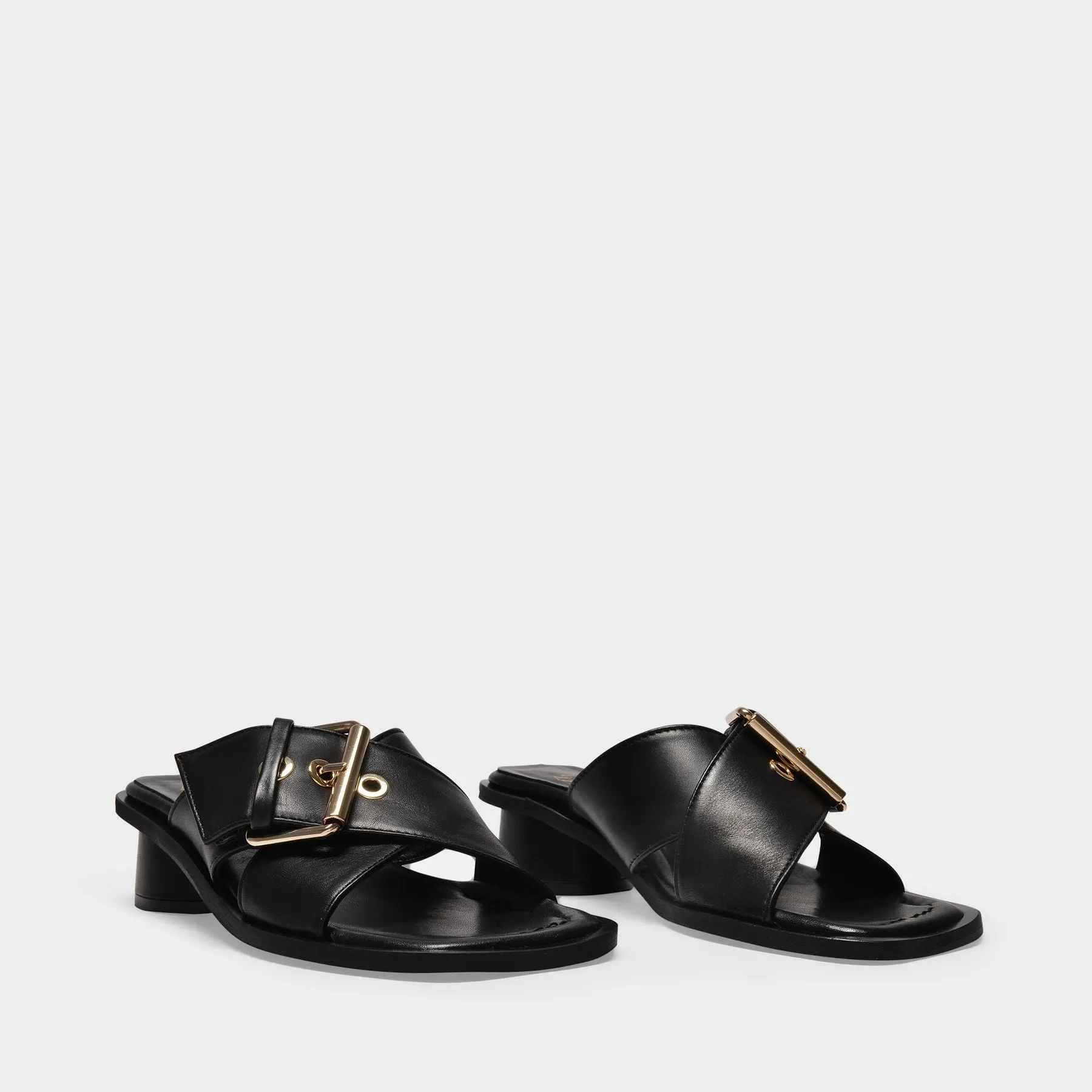 Anny Nord  Anyway Anyday Sandals in Black Leather