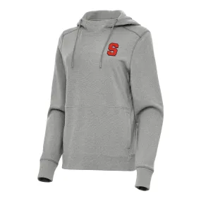 Antigua Syracuse Orange Women's Heather Gray Justice Pullover Hoodie