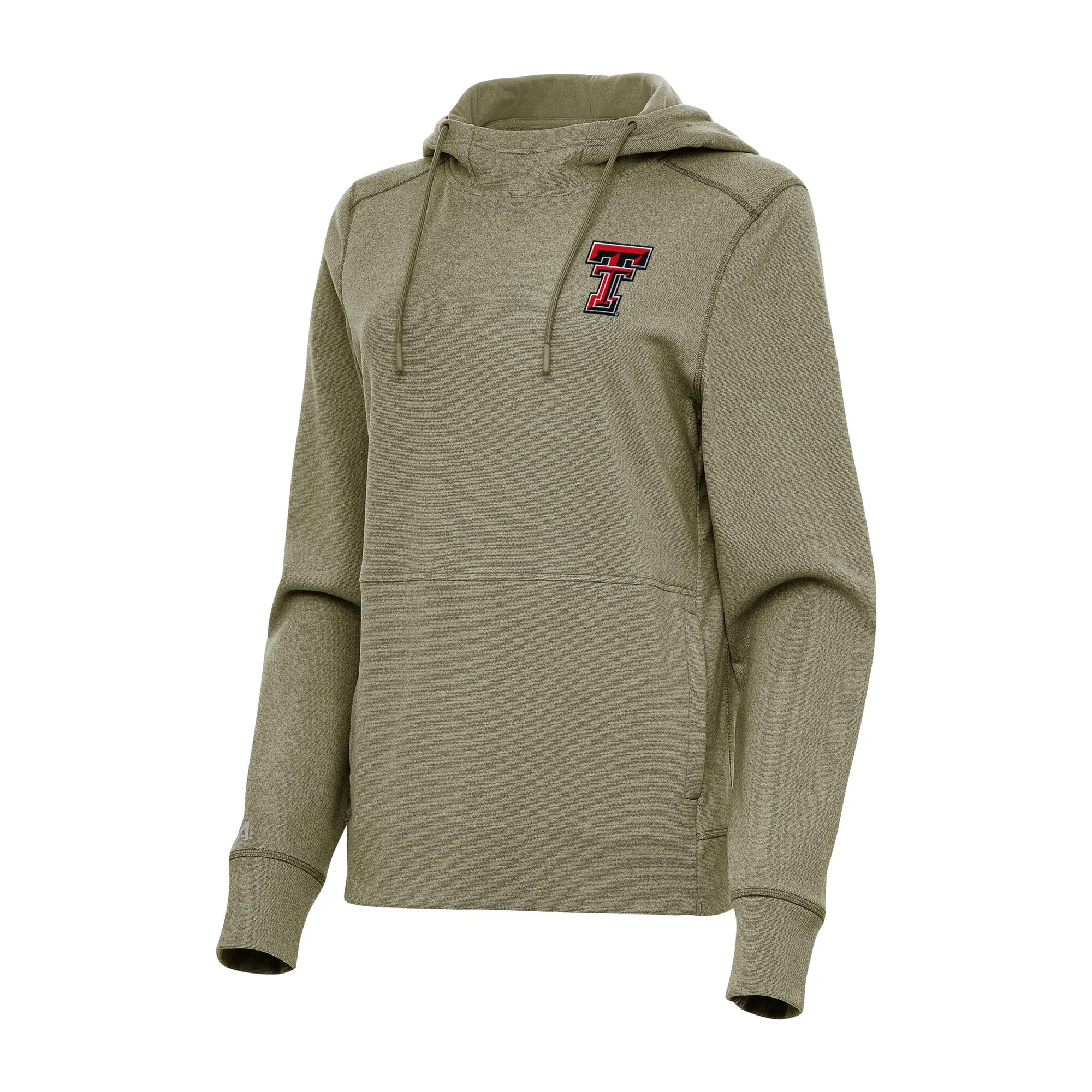 Antigua Texas Tech Red Raiders Women's Olive Justice Pullover Hoodie