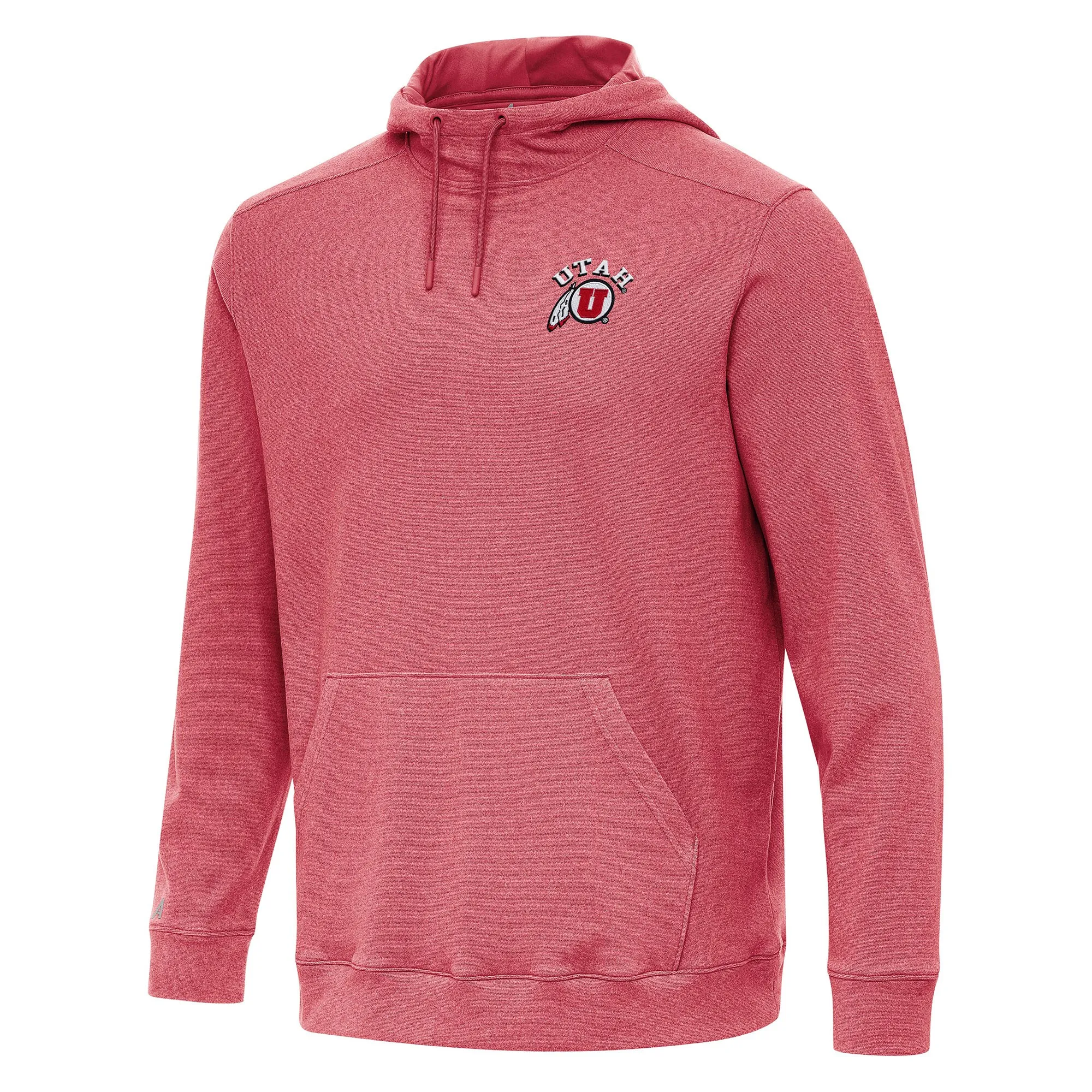 Antigua Utah Utes Heather Red Cloud Pullover Hoodie