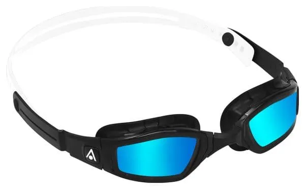 Aquasphere Ninja Swim Goggles Black / White - Blue Mirror Lenses