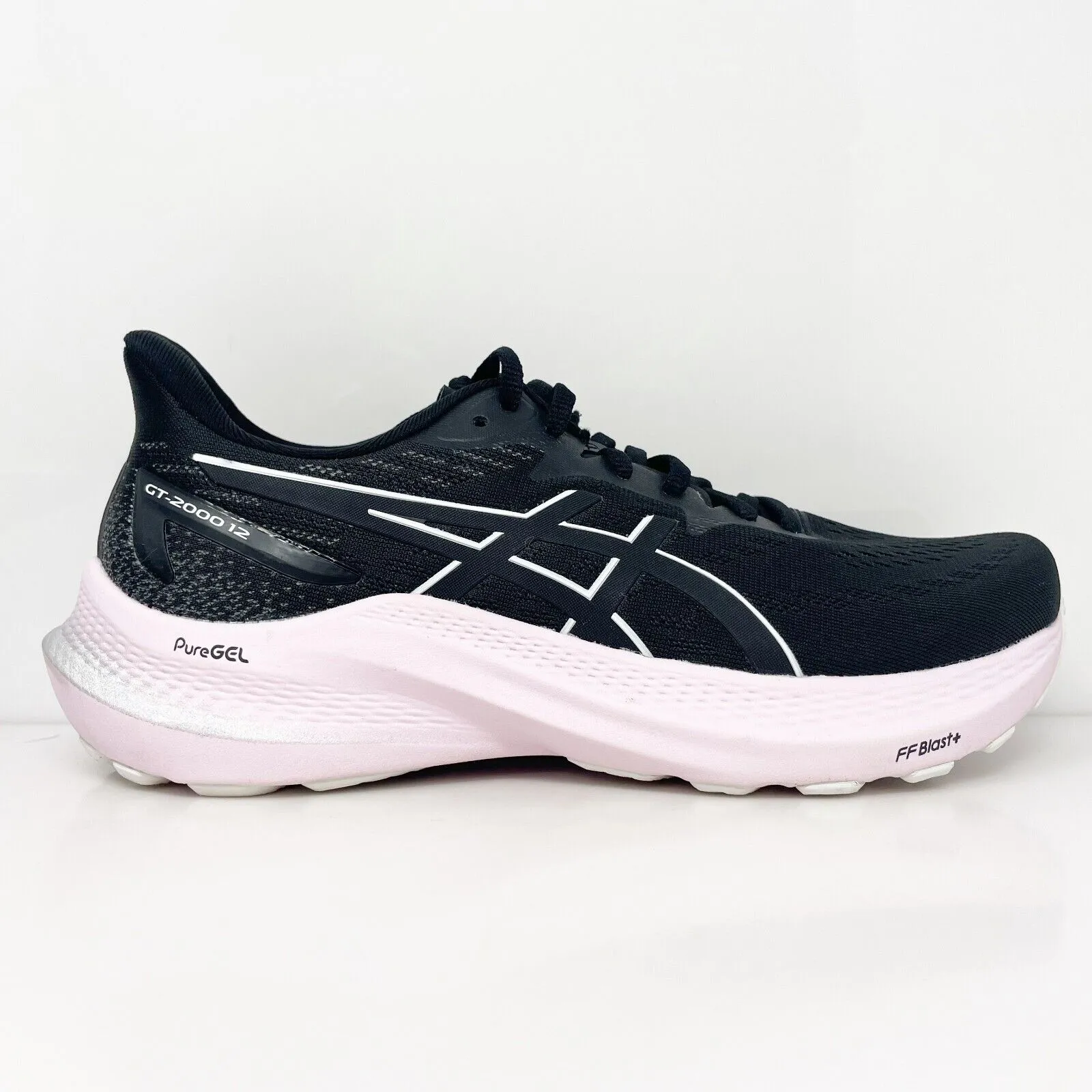 Asics Womens GT 2000 12 1012B506 Black Running Shoes Sneakers Size 8.5