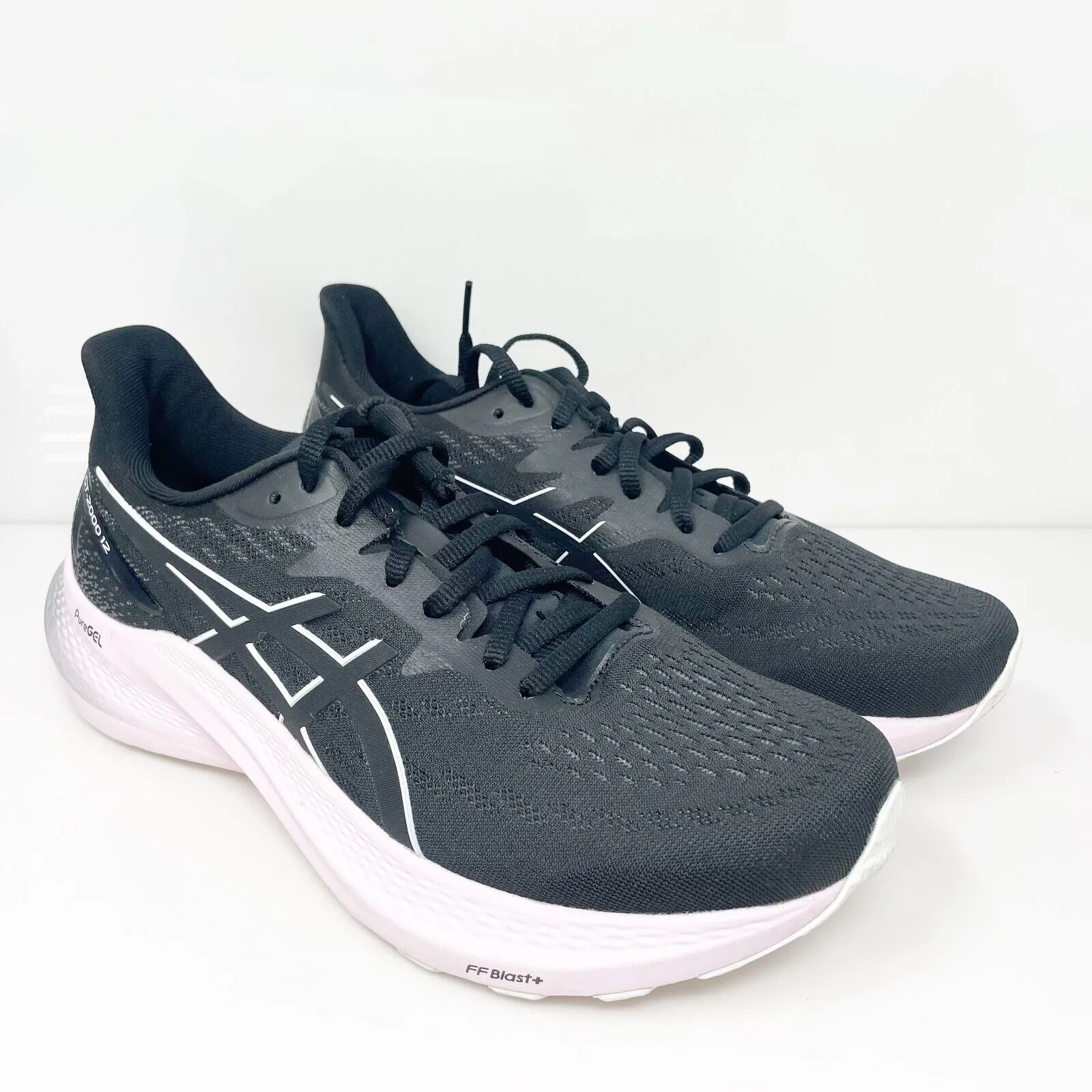 Asics Womens GT 2000 12 1012B506 Black Running Shoes Sneakers Size 8.5