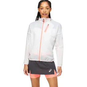 Asics Women's Fujitrail Jacket Brilliant White/Blazing Coral | Buy Asics Women's Fujitrail Jacket Brilliant White/Blaz