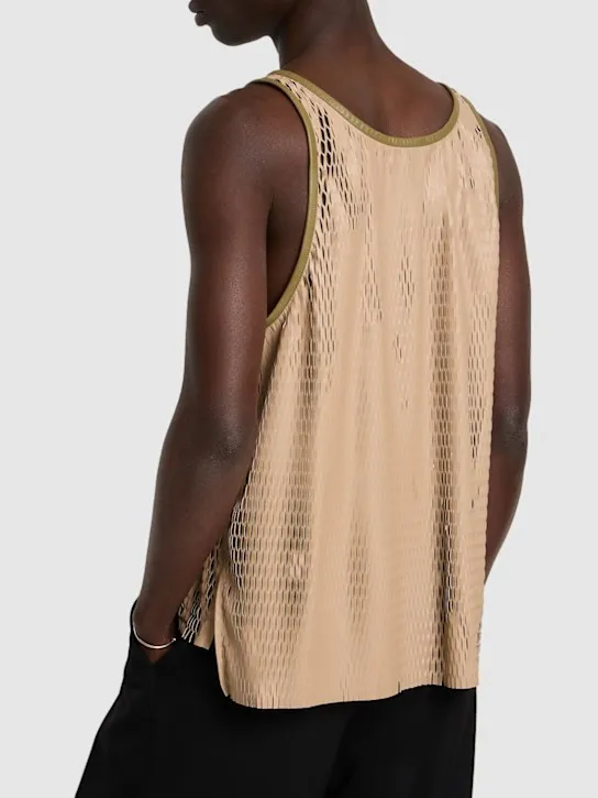 Bally   Lasercut leather tank top 