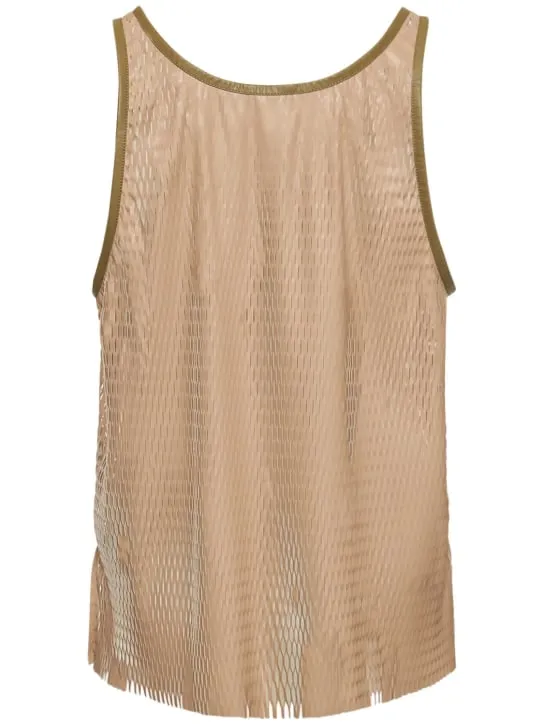 Bally   Lasercut leather tank top 