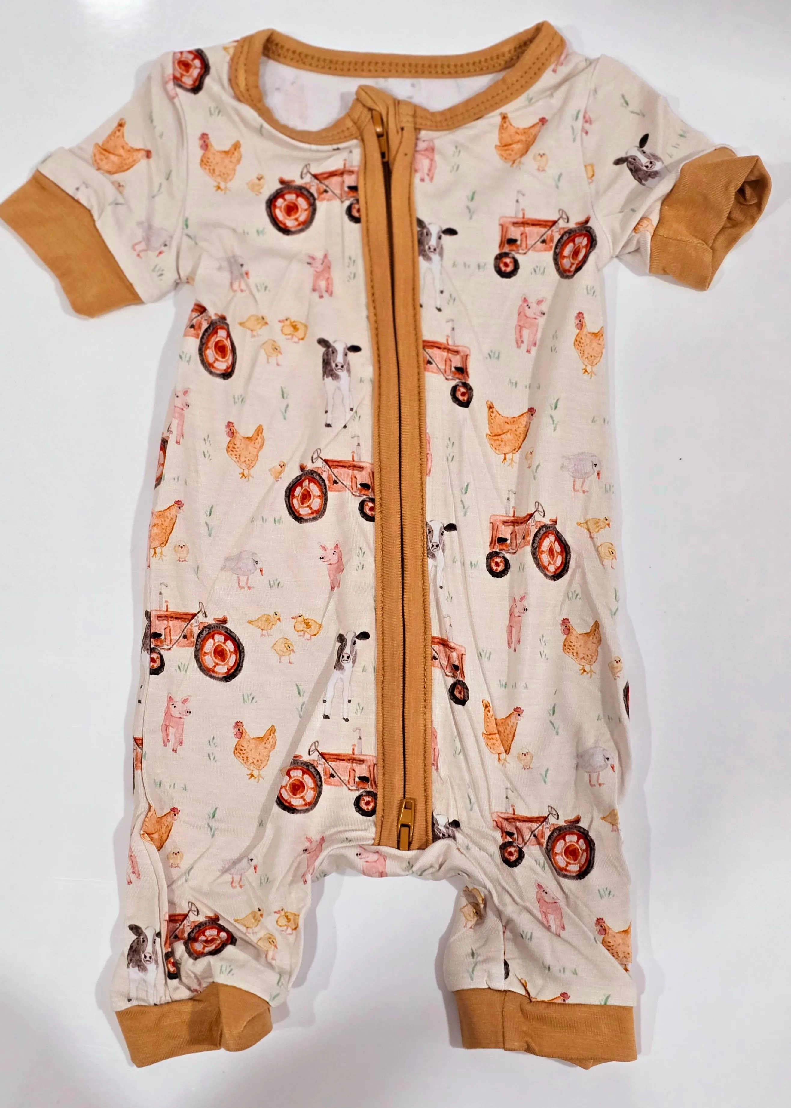 Bamboo Styles - Short Sleeve Zippy Romper