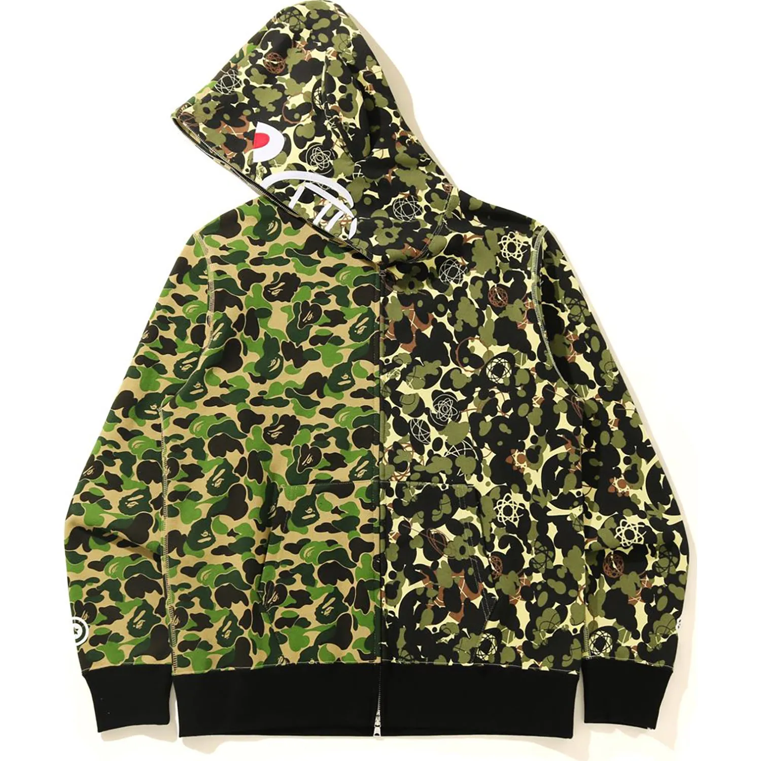 BAPE X MO'WAX X UNKLE CAMO WIDE FULL ZIP HOODIE MENS