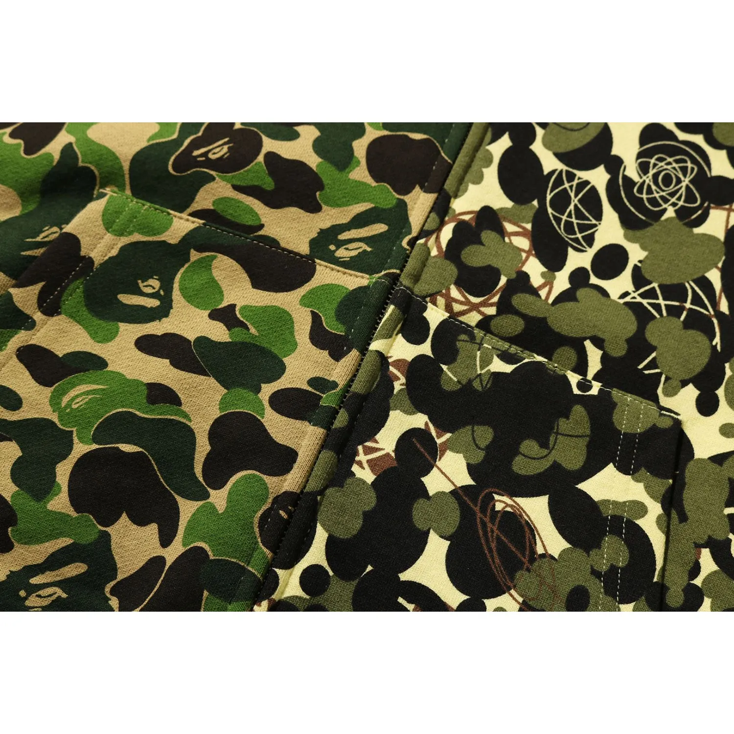 BAPE X MO'WAX X UNKLE CAMO WIDE FULL ZIP HOODIE MENS