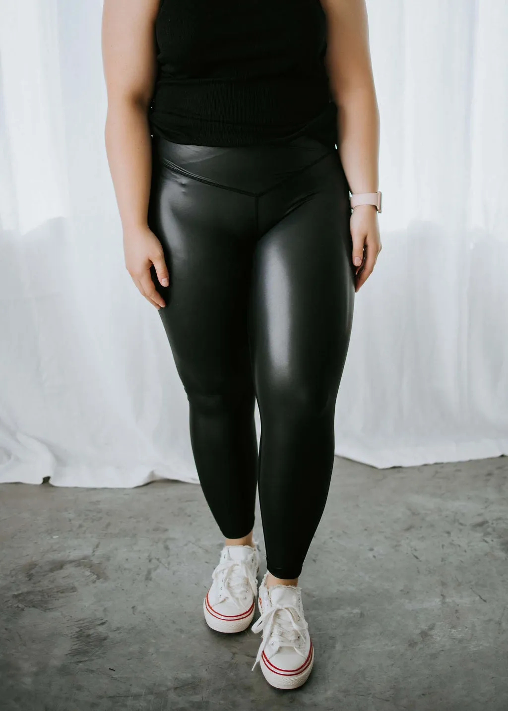 Bentley Metallic Crossover Leggings by Lily & Lottie