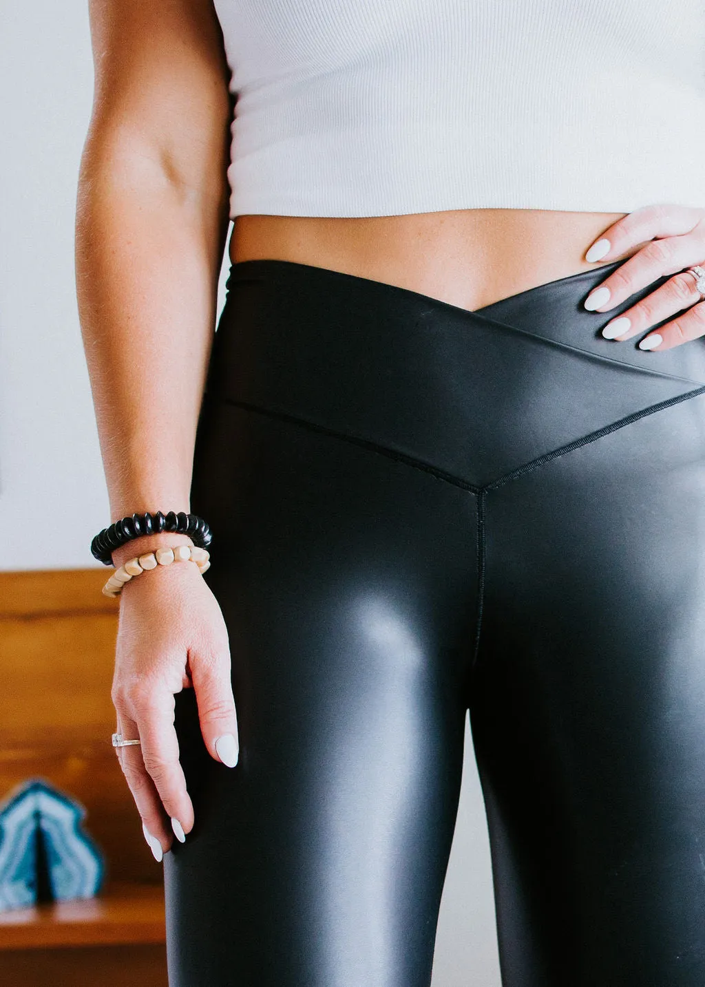 Bentley Metallic Crossover Leggings by Lily & Lottie