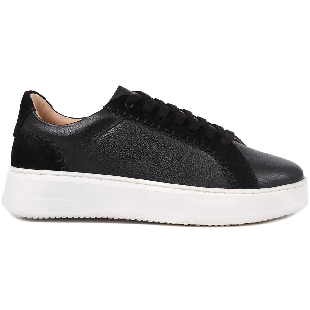 Bergamot Leather Trainers  - BERGAMOT / 325 586