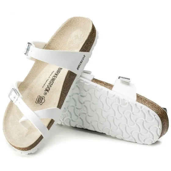 Birkenstock Womens Mayari Birko Flor White Sandals - Regular Fit