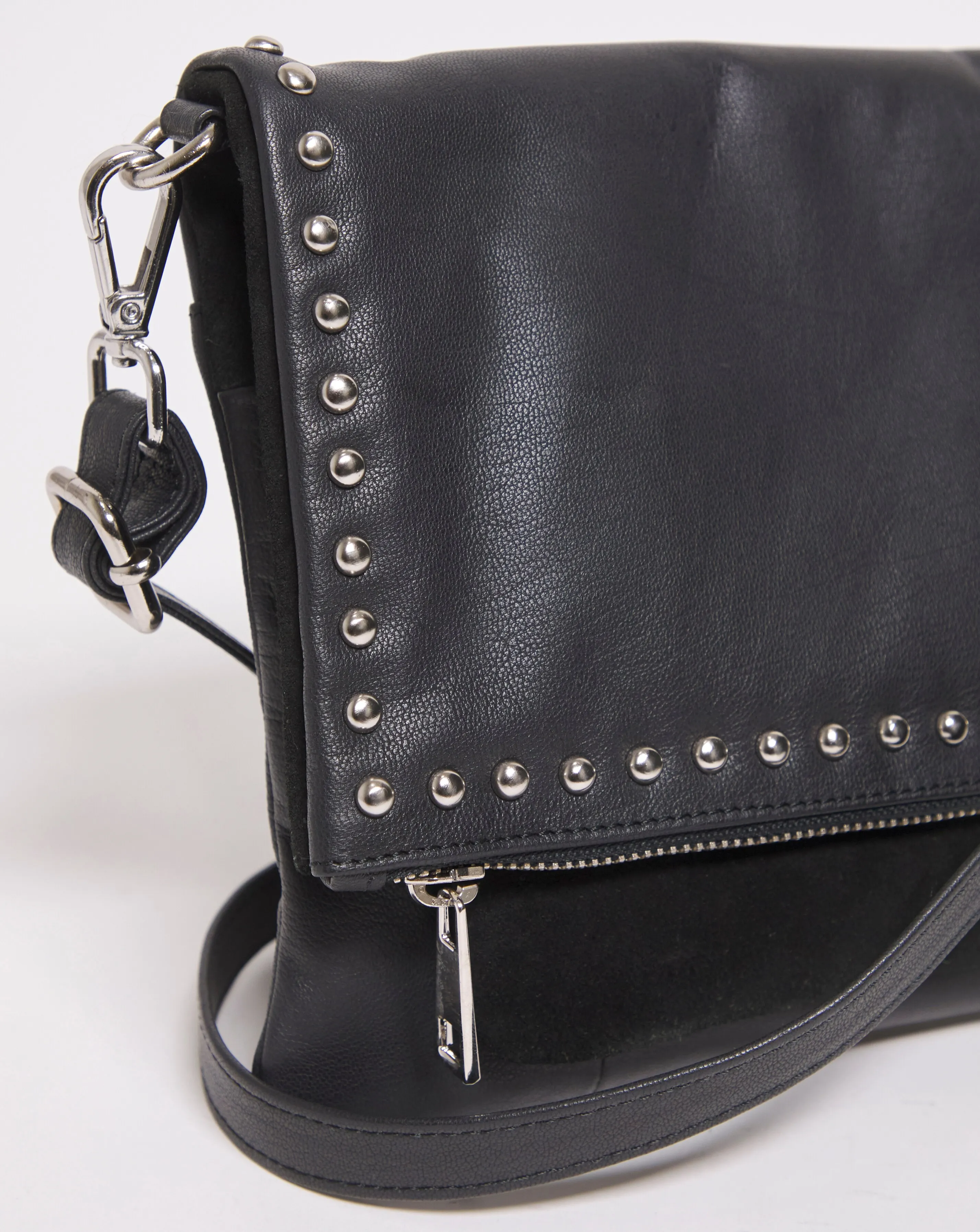 Black Studded Leather Bag | Simply Be