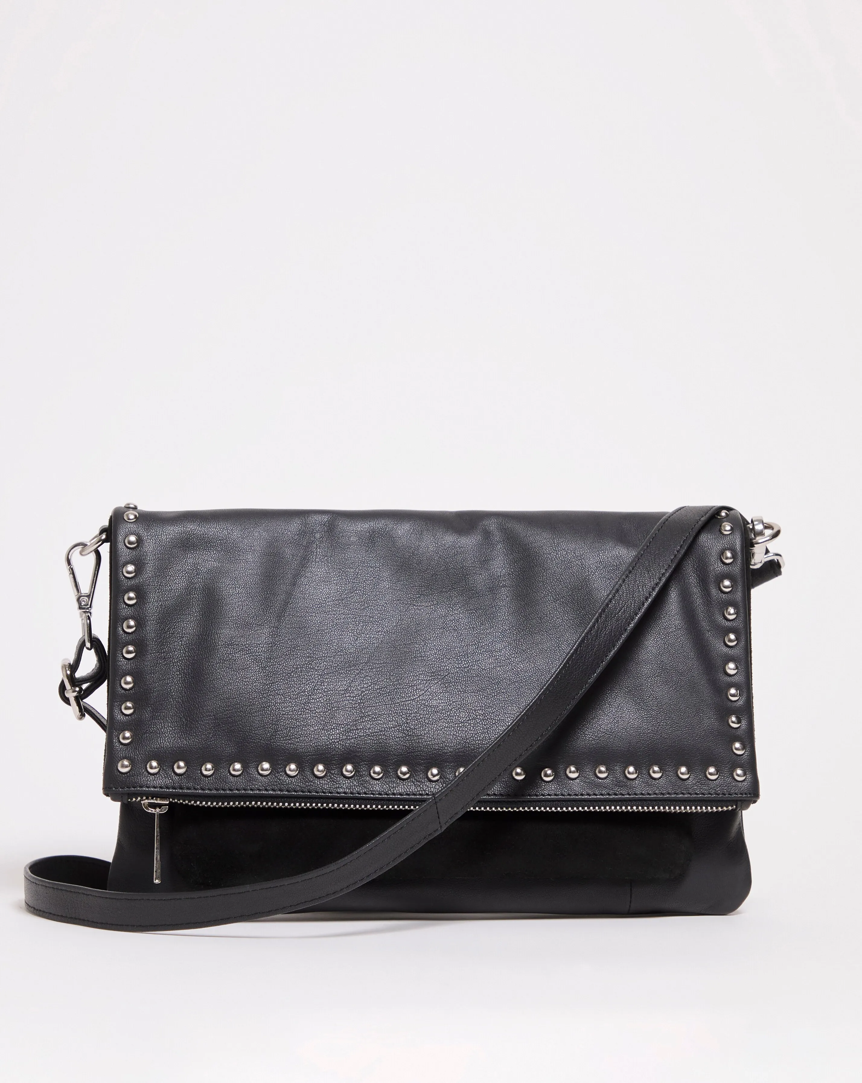 Black Studded Leather Bag | Simply Be