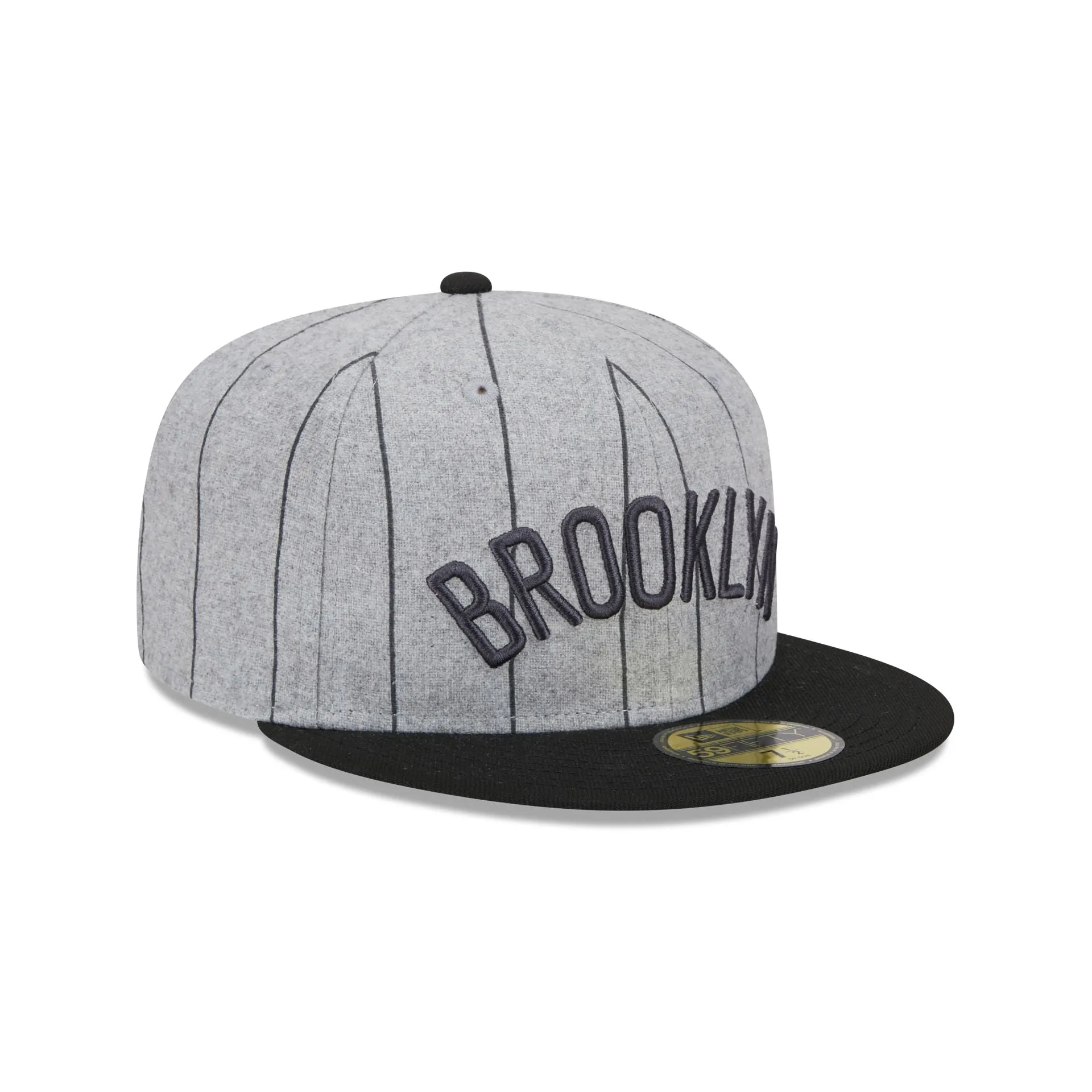 Brooklyn Nets Heather Pinstripe 59FIFTY Fitted Hat