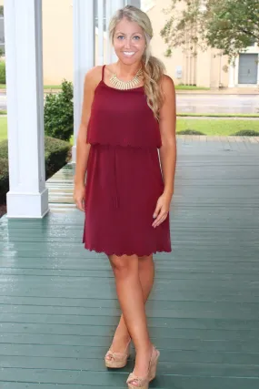 Burgundy Gail Dress