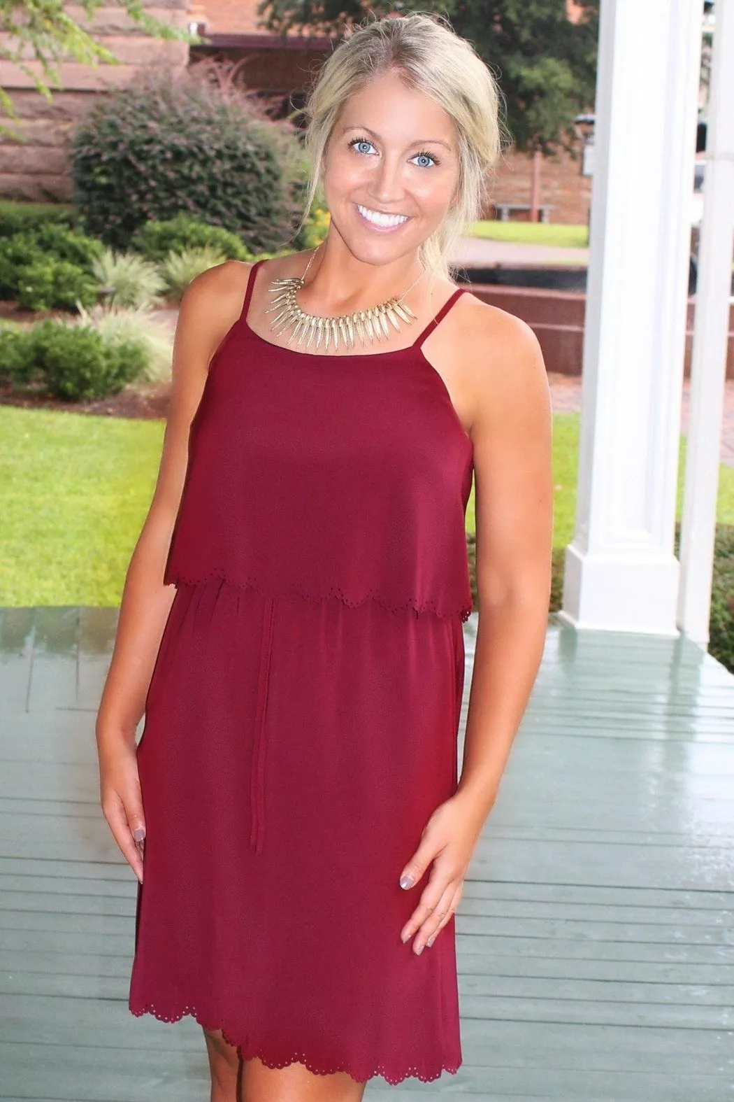 Burgundy Gail Dress