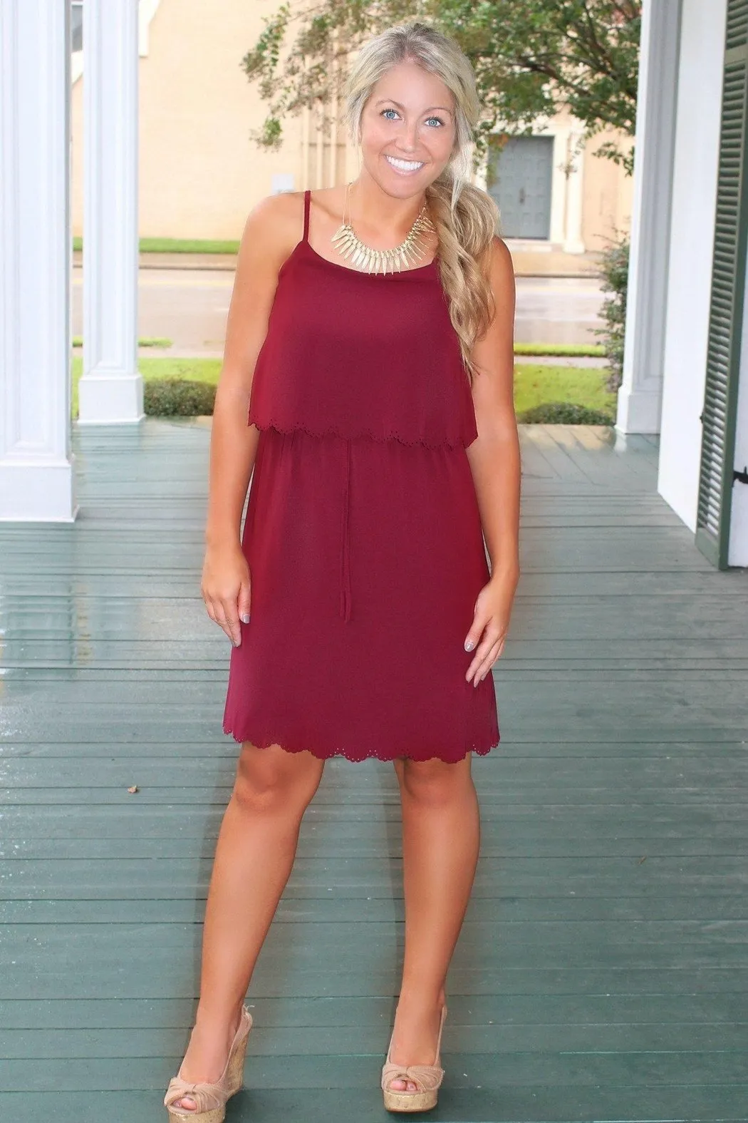 Burgundy Gail Dress