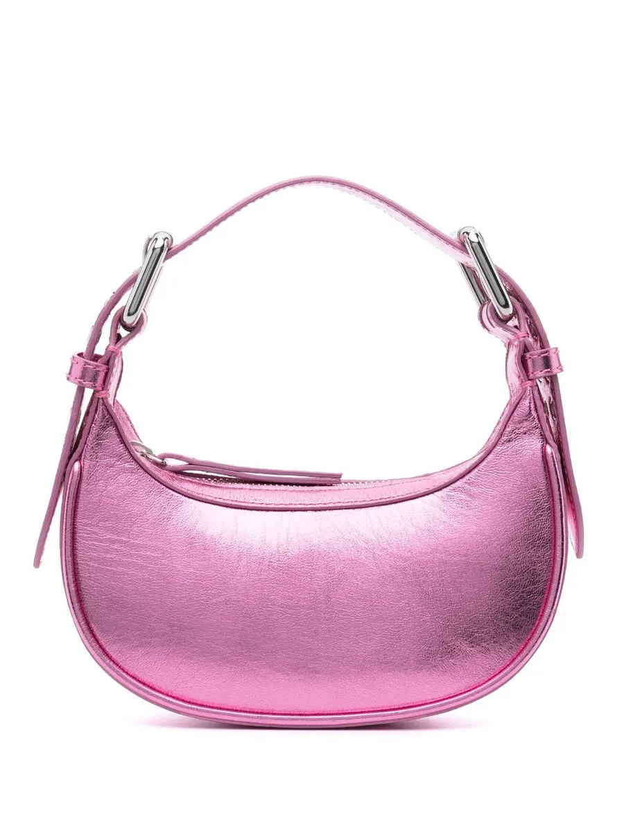 By Far    By Far Mini Soho Metallic Leather Shoulder Bag