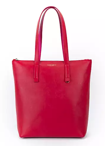 Campo Marzio Cameron Cherry Red Faux Leather Vertical Bag