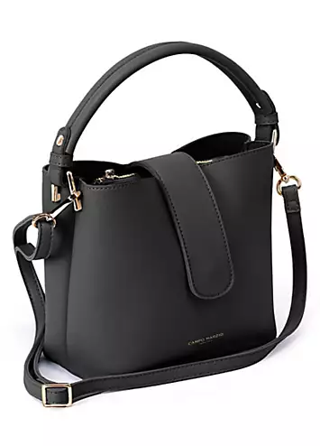 Campo Marzio Wendy Black Faux Leather Bucket Bag