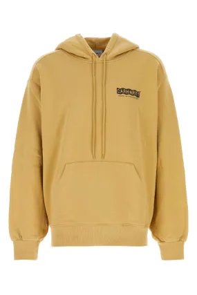 Carhartt Wip Mustard Cotton Hooded Stamp Sweat