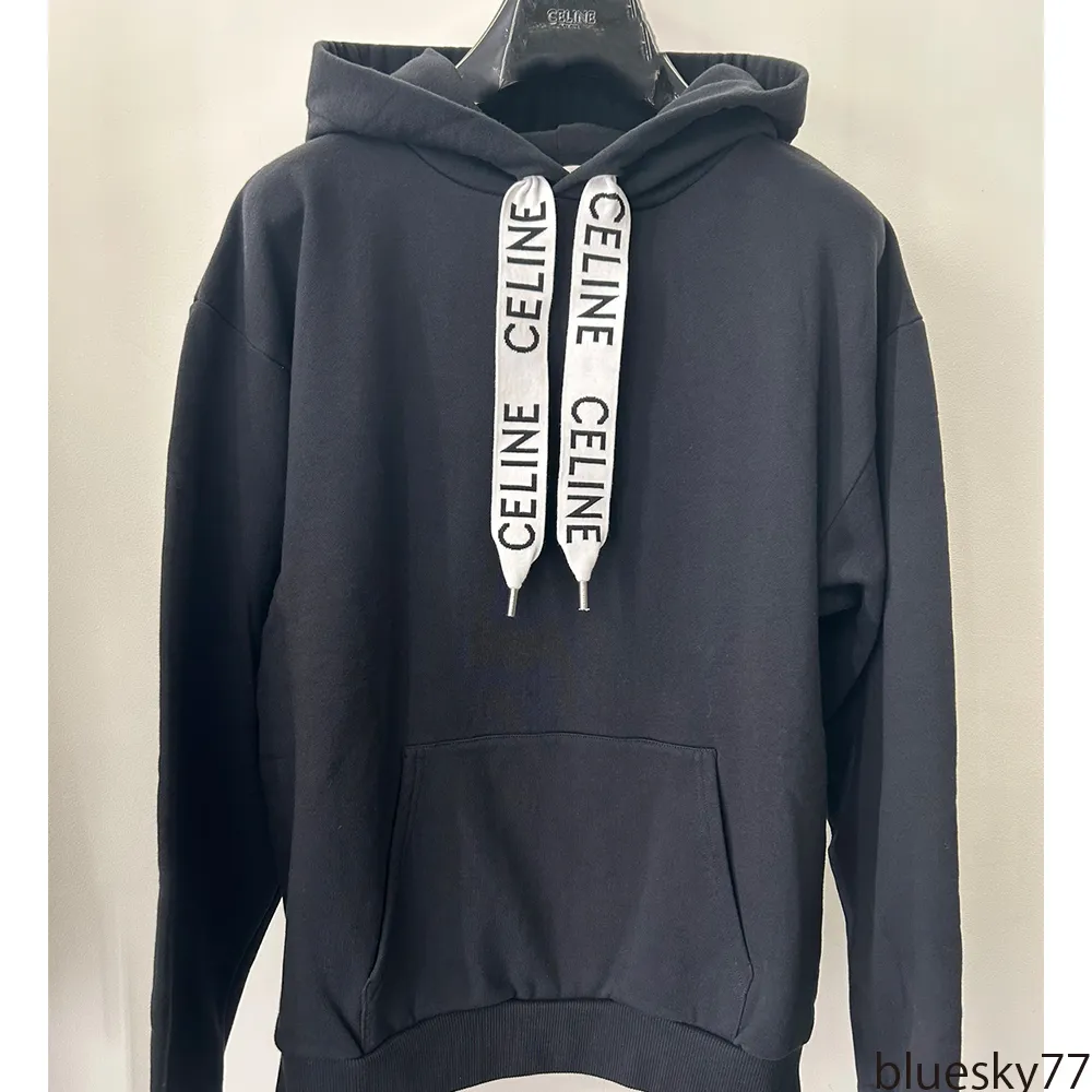 CELINE  |Loose hooded sweatshirt in cotton fleece