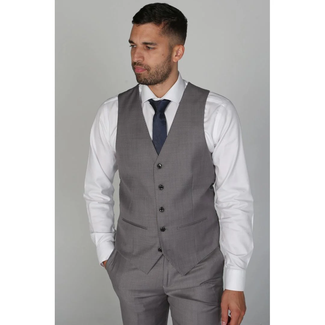 Charles - Men's Grey Waistcoat