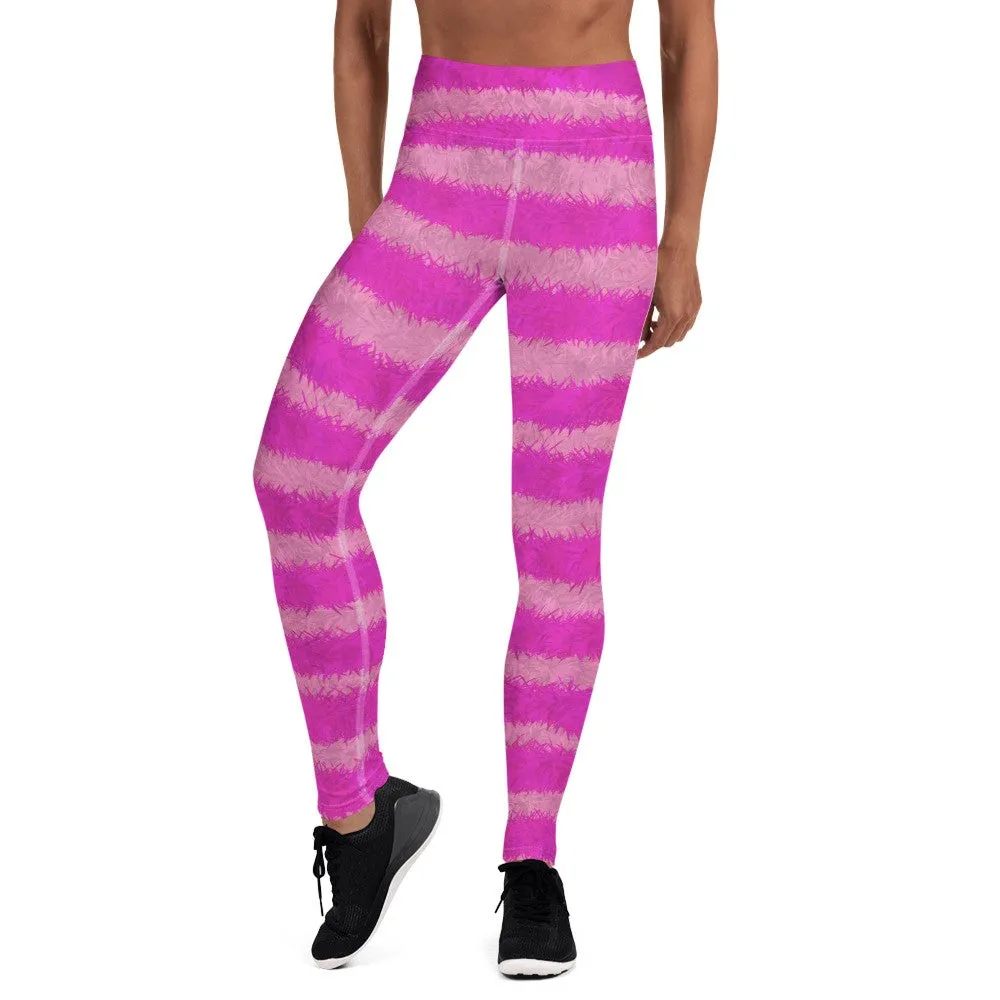 Cheshire Cat Inspired Fur Print Yoga Leggings